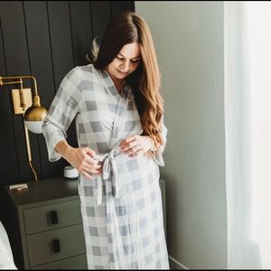 Grey Buffalo Milkmaid Maternity Robe